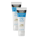 Kit 2 Protetor Solar Neutrogena Sun Fresh Facial Fps 70 40g