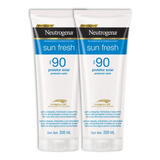 Kit 2 Protetor Solar Neutrogena Sun Fresh Loção Fps 90 200ml