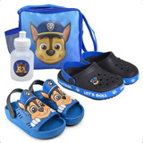 Kit 2 Prs Babuche Infantil Sandália Papete Com Lancheira 