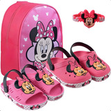 Kit 2 Prs Sandalia Babuche Infantil Menina Leve Com Bolsa