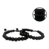 Kit 2 Pulseira Masculina Bolinha Combo Fosca Brilhosa Murano