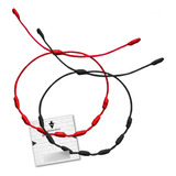 Kit 2 Pulseiras Black & Red Proteção Contra Inveja Original