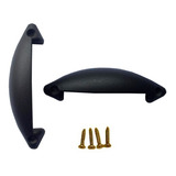 Kit 2 Puxadores Alça Plástica Cama Box Baú/armário Preto