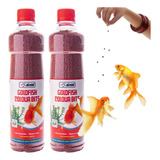Kit 2 Ração Para Peixes Alcon Goldfish Colour Bits 220g