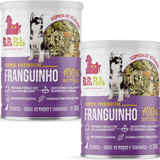 Kit 2 Racao Umida Filhote Super Premium 100% Natural Frango