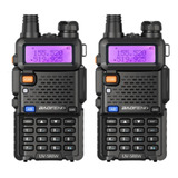 Kit 2 Rádio Comunicador Ht Baofeng Dual Band Uv5r Uhf Vhf
