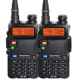 Kit 2 Rádio Comunicador Ht Dual Band Uv-5r + 2 Baterias 