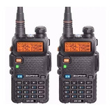 Kit 2 Rádios Ht Uv-5r Comunicador Baofeng Dual Band Uhf Vhf
