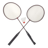 Kit 2 Raquetes 1 Peteca Conjunto Esportivo Jogo Badminton -