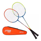 Kit 2 Raquetes De Badminton Dhs 270 Com Capa Frete Grátis!!