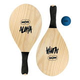 Kit 2 Raquetes Frescobol Tênis De Praia Beach Tennis C/ Bola