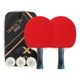 Kit 2 Raquetes Ping Pong Classica