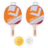 Kit 2 Raquetes Ping Pong Tênis De Mesa Profissional + 2 Bola