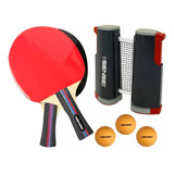 Kit 2 Raquetes Tênis De Mesa Ping Pong Profissional Rede