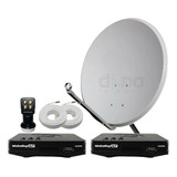 Kit 2 Receptor Digital Century Midiabox Antena Lnbf Cabo