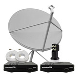 Kit 2 Receptor Digital Midiabox - Antena 90cm Lnbf Ku Cabo
