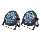 Kit 2 Refletor Par64 Led 36 Leds Cree 3w Rgbw Dmx Dj Strobo 110v/220v