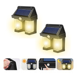 Kit 2 Refletor Residencial Automatico Solar Sensor Movimento