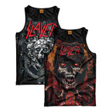 Kit 2 Regata Slayer Banda Rock Heavy Metal Estampada