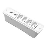 Kit 2 Régua Serie 210 C/ 4 Tomadas 10/20a E 2 Rj45 - Branco