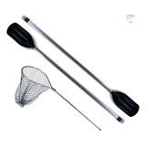 Kit 2 Remos Alumínio 1,50 + Passaguá 75cm - Pesca - Barco