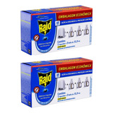 Kit 2 Repelente Elétrico Raid Tomada Líquido 45 Noite 6refis