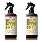 Kit 2 Repelente Natural Spray Neem 180ml Pet Para Cão E Gato