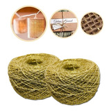 Kit 2 Rl Fio Juta Sisal Dourado Arte/convite 1 Fio 100g 310m