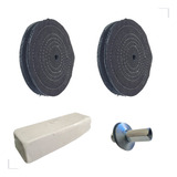 Kit 2 Roda De Pano Jeans 200mm Massa E Adaptador