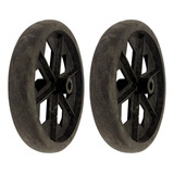 Kit 2 Roda Para Carrinho De Feira Comum Pneu Maciço Eixo 9m