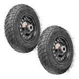 Kit 2 Rodas Carrinho De Mão Plataforma Carga Armazém 300kg