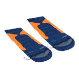 Kit 2 Sacos De Dormir Nautika Freedom Azul Laranja