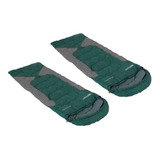 Kit 2 Sacos De Dormir Nautika Freedom Verde Cinza