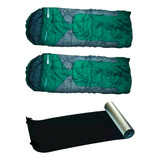 Kit 2 Sacos Dormir Camping Freedom +2 Isolantes Térmico Ntk
