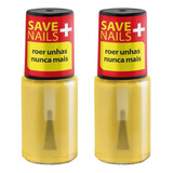 Kit 2 Save Nails Cora Parar De Roer Unhas Cor Transparente