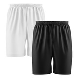 Kit 2 Shorts Masculino Calção Com Elástico Futebol Academia 