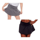Kit 2 Shorts Saia Simples Bebe Infantil Liso Queima Estoque