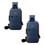 Kit 2 Shoulder Bag Masculina Pochete Transversal Impermeável