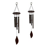 Kit 2 Sinos Mensageiro Senhor Dos Ventos Decorativo Alumínio