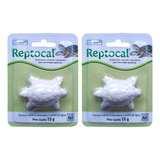 Kit 2 Suplemento Mineral Para Tartarugas Alcon Reptocal 15g