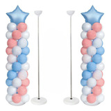 Kit 2 Suporte Balão Telescópico 2m Com Base Decoração Festa
