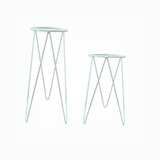 Kit 2 Suportes Tripé Vaso Chão Peq.30cm/méd.45cm Jardinagem