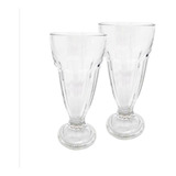 Kit 2 Taças Copo Alto P/ Milk Shake Suco Lanchonete Gourmet
