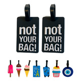 Kit 2 Tag Bagagem Identificador De Mala Silicone Premium