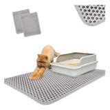 Kit 2 Tapete Coletor De Areia G Gatos 58x68cm Higiênico S2