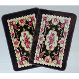 Kit 2 Tapete Sala, Quarto, Estampado Pequeno Tamanho 90x50cm Cor Marrom