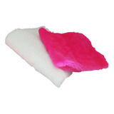 Kit 2 Tapetes Pelúcia Para Manicure Unhas Rosa Pink/ Branco