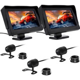Kit 2 Tela Monitor Lcd+ 3 Câmera De Ré E Frontal Van Fiorino