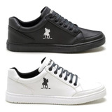 Kit 2 Tênis Masculino Sapatenis Polo Plus Casual Promoção