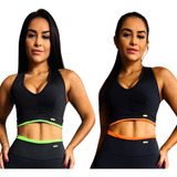 Kit 2 Top Nadador Academia Sem Bojo Feminina Fitness Treino